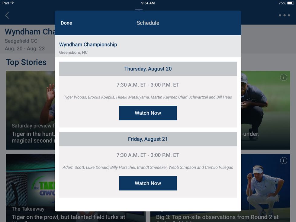 PGA Tour Live App 5