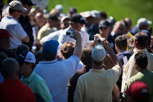 Crowd Photographing Phil Mickelson