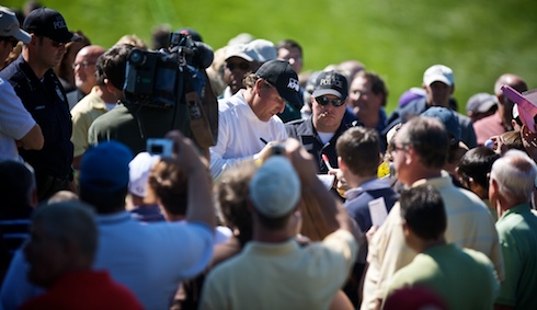 Phil Mickelson Signing Autographs