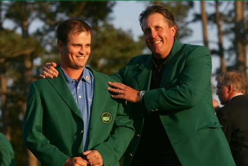 Phil Puts the Green Jacket on Zach