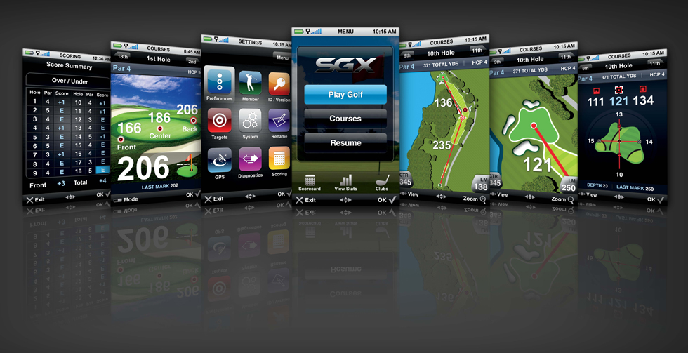 SkyCaddie SGX Screens