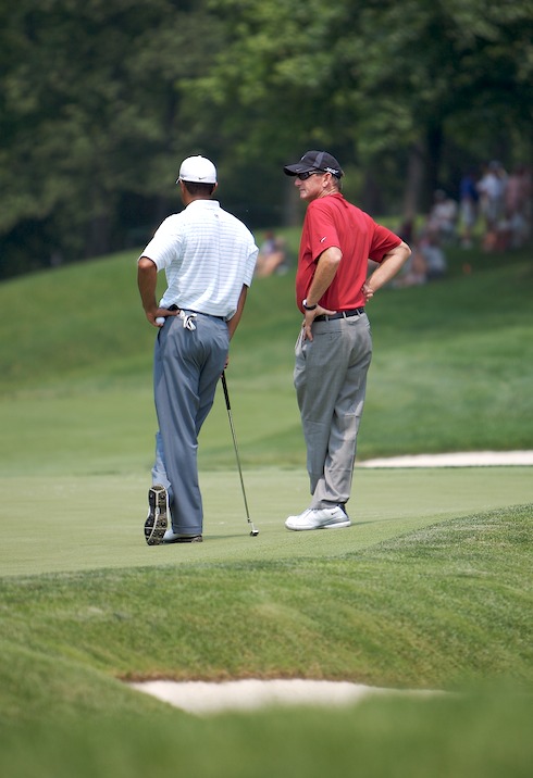 Tiger and Hank Haney. Following Woods' missed cut, it was like an elite NFL 