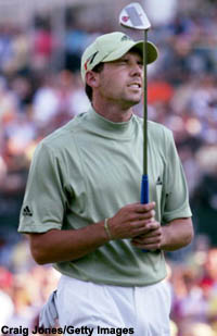 Sergio Garcia blew up at last years Wachovia Championship