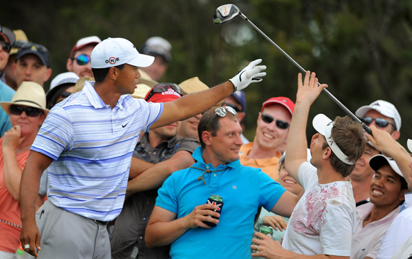 Tiger Retrieves Driver