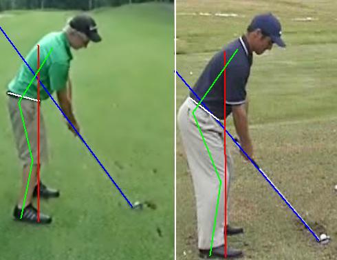 Xavier vs Trevor Immelman iron setup downline view