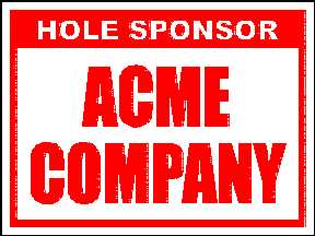 Golf Sign Sponsor