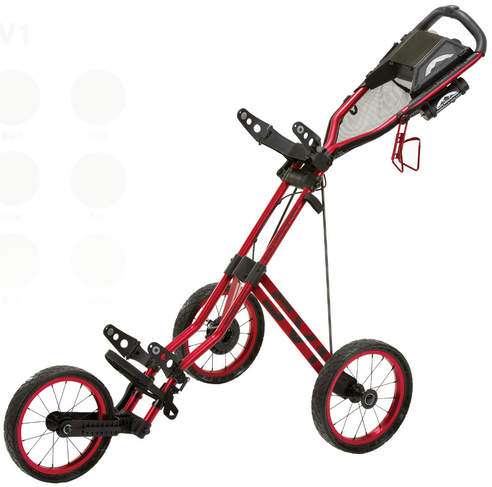 Sun Mountain Speed Cart V1 3 Wheel Push Cart With Brake Umbrella