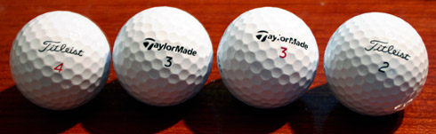 TaylorMade and Titleist Balls