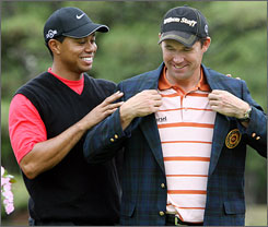 Tiger Woods and Padraig Harrington