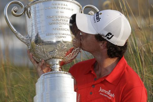 Rory kissing the Wanamaker