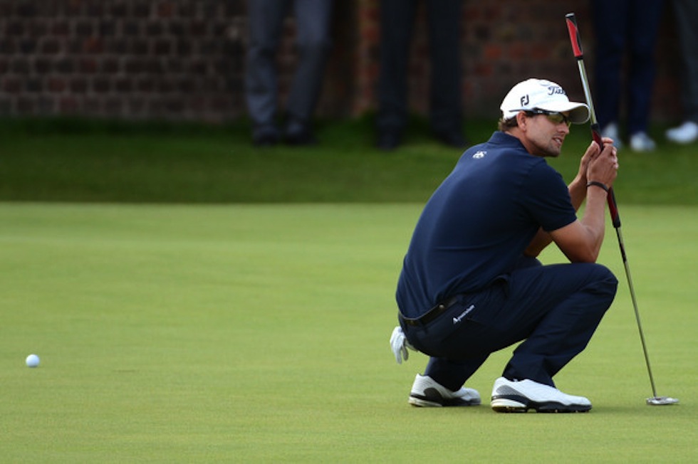 Adam Scott 2012 British Open Sunday 18th Hole Miss