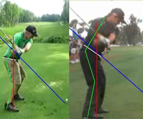 Xavier vs Trevor Immelman downswing driver downline view