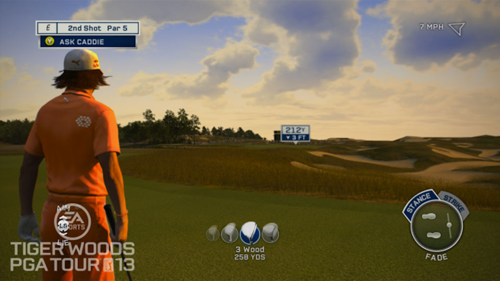 Tiger Woods 13 Rickie Fowler HUD