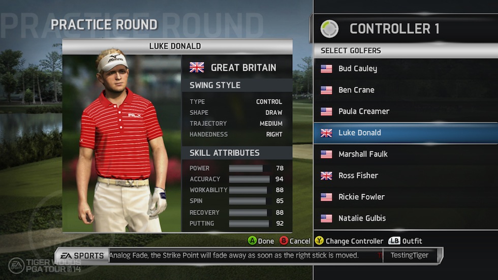 Tiger Woods PGA Tour 14 Swing Style