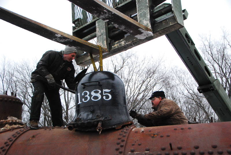 Mid-Continent's 1385 begins the long journey back to steam ...