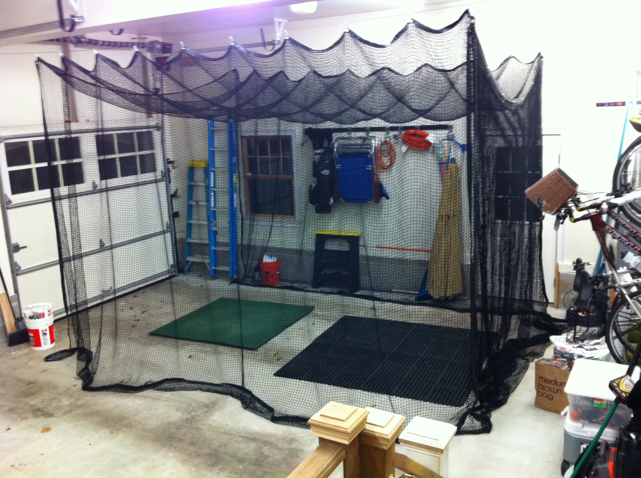 Retractable Golf Net Talk The, Batting Cage In Garage Diy