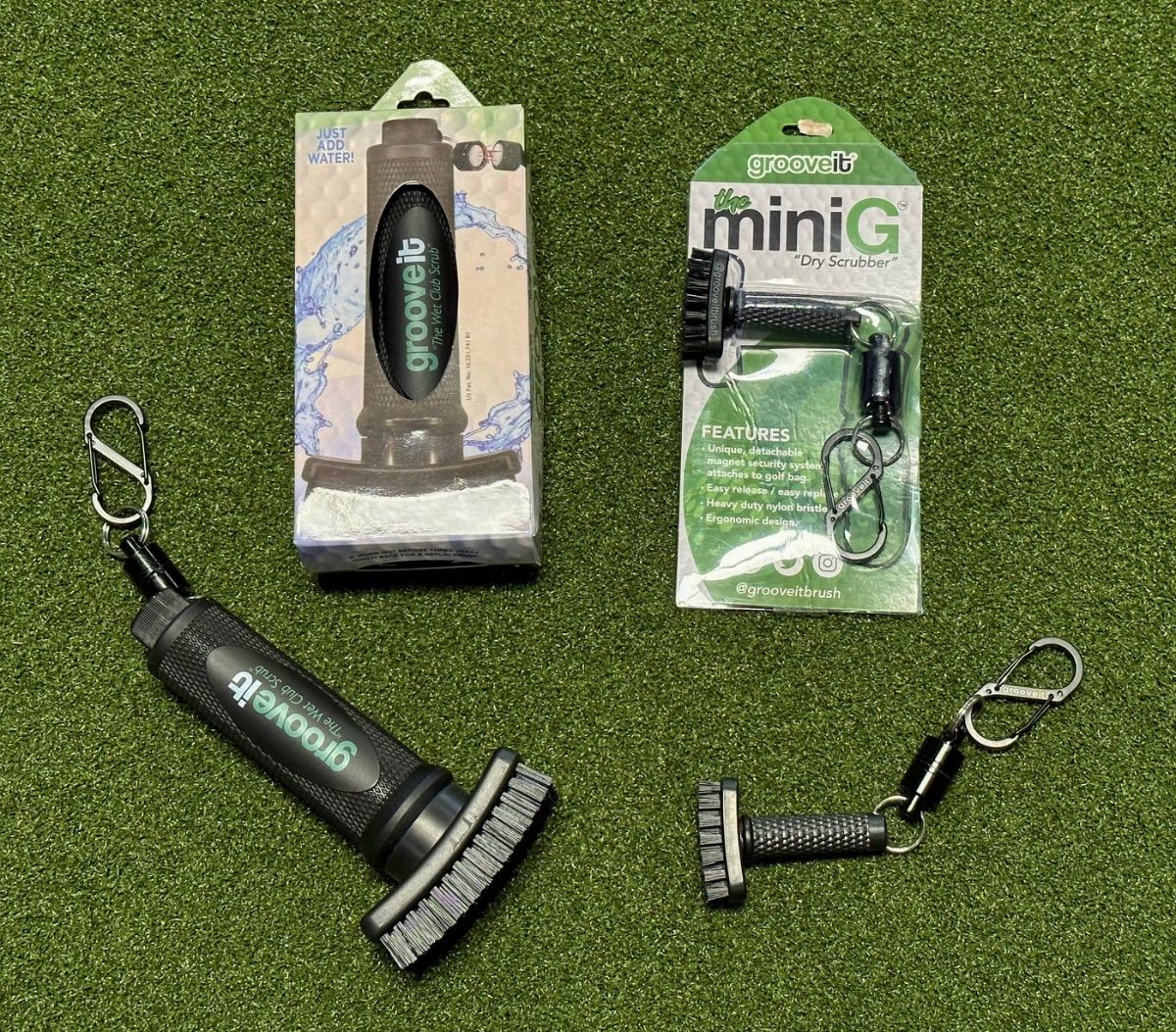 mini G The Dry Scrubber Golf Club Brush